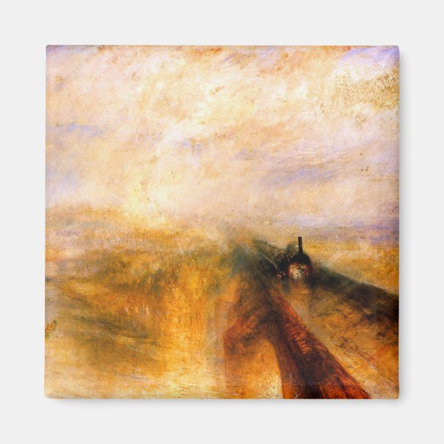 Aimant JMW Turner - Pluie Steam et vitesse le grand hiver (Devant)