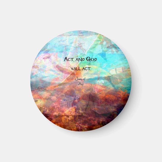 Aimant Joan d'Arc Citation avec Art sous-marin (Devant)