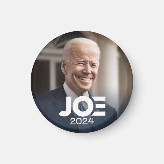 Aimant Joe Biden 2024 pour le président Photo (Devant)