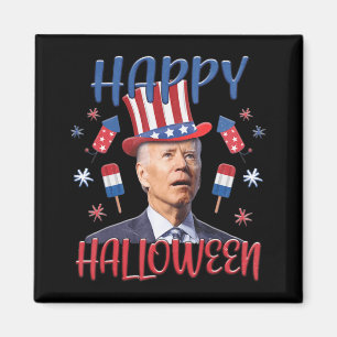 Aimant Joe Biden a confondu Joyeux 4ème d'Halloween Quatr