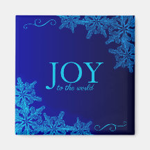 Joie Bleue magnifique à l'aimant World Snowflake