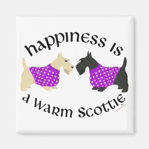 Aimant Joie de vivre Scottie roux et noir