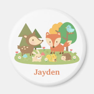 Aimant Joli animal de la forêt pour les enfants