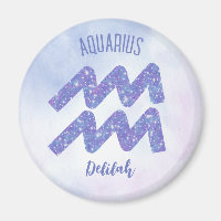 Joli Aquarius Astrologie Signal Personnalisé Viole