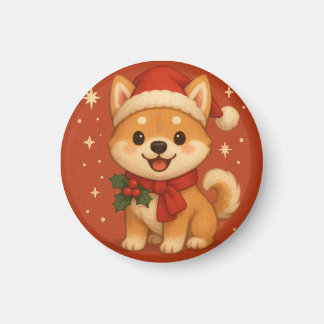 Aimant Joli Chien de Noël