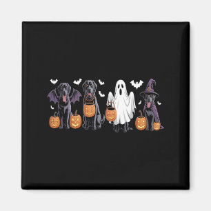 Aimant Joli chien Labrador noir Halloween citrouille Labr