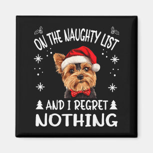 Aimant Joli chien Yorkshire Terrier Yorkie Noël