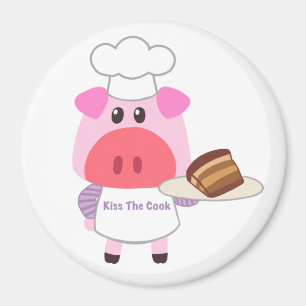 Aimant Joli Cochon Cuisinier