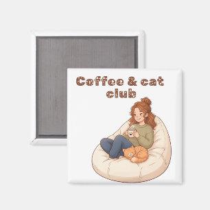 Aimant Joli design Café & Club Chat