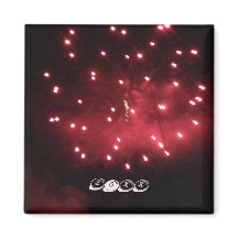Joli feu d'artifice rouge nuit Ciel personnalisé A