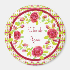 Aimant Joli fleuri merci