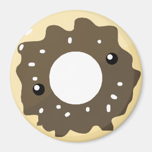 Aimant Joli gâteau glacé au chocolat de style Kawaii