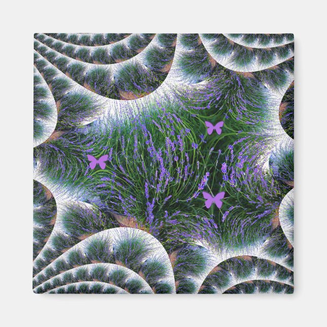 Aimant Joli jardin de lavande....... (Devant)