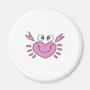 Aimant joli petit crabe coeur