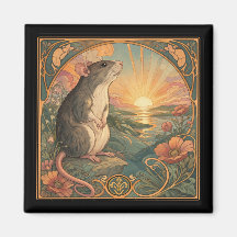 Joli rat Art Nouveau