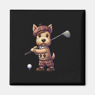 Aimant Joli Scottish Terrier jouant au golf golfeur golf