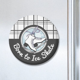 Aimant Joli Tartan moderne Patinage sur glace