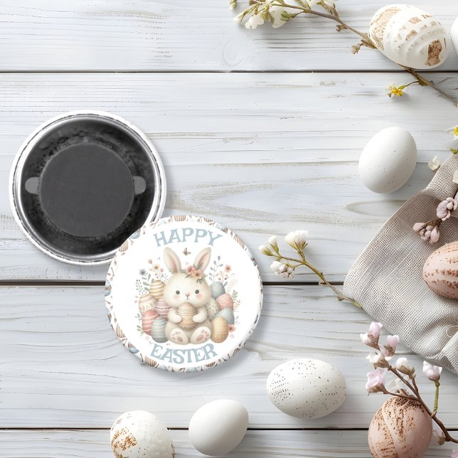Aimant Jolie aquarelle Lapin Pâques (Cute watercolor Bunny Easter Magnet)