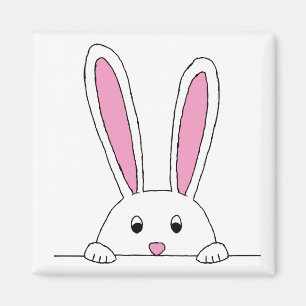 Aimant Jolie Coupe de lapin Pic de mignons animaux lapin