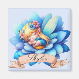 Aimant Jolie Fantaisiste Florale Douce Rêve Fée Endormie