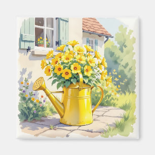 Aimant Jolie Fleurs Jaunes dans la canne d'arrosage