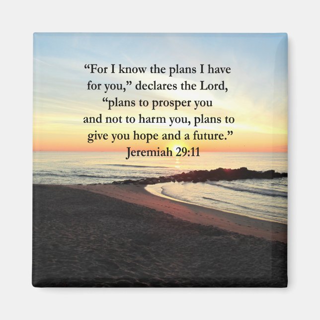 AIMANT JOLIE JEREMIAH 29:11 PHOTO DU LEVER (Devant)