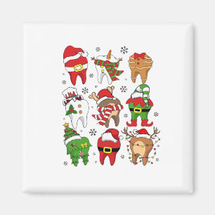 Aimant Jolis personnages de dent de Noël dentaire de Noël