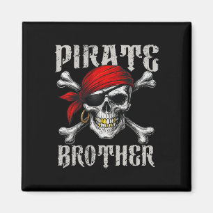 Aimant Jolly roger Frère Pirate Drapeau Et Crossbon Crâne