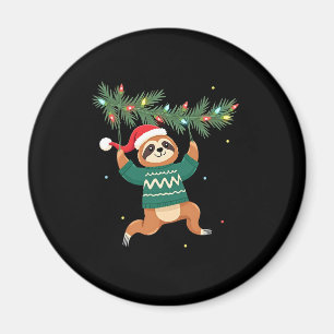 Aimant Jote Noël Sloth Santa Chapeau Sloth - Arbre L