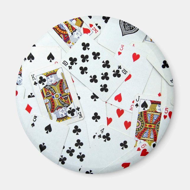 Aimant Jouer à des jeux de cartes (Devant)