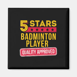 Aimant Joueur de badminton 5 étoiles - Gif drôle de sport