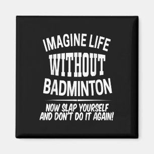 Aimant Joueur de badminton hommes et femmes enfants
