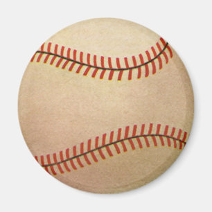 Aimant Joueur de baseball de sport vintage, receveur avec