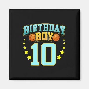 Aimant Joueur de basket 10 ans 10e fête d'anniversaire