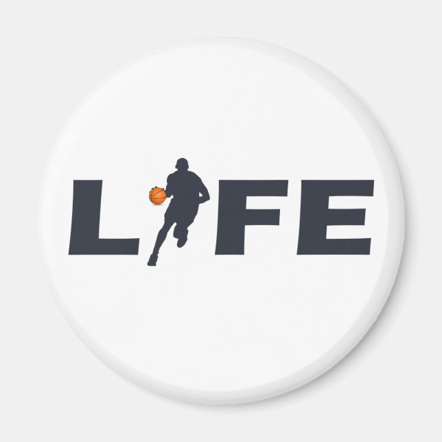 Aimant Joueur de basket avec boule orange (Devant)