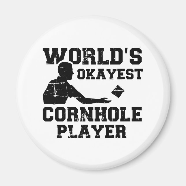 Aimant Joueur de cornhole le plus génial du monde (Devant)
