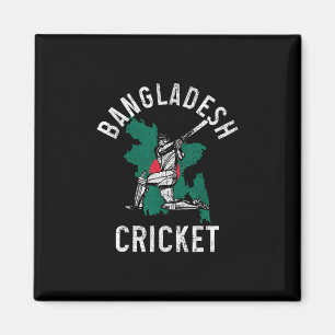 Aimant Joueur de cricket du Ngladesh Drapeau Ngladeshi Fi