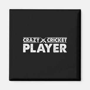 Aimant Joueur de cricket fou - Jeu de cricket Joueur de c