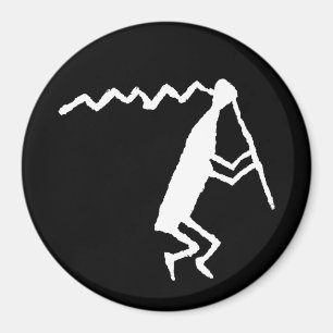 Aimant Joueur de flute Petroglyph