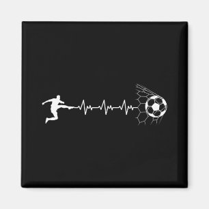 Aimant Joueur de football drôle Graphique de rythme cardi