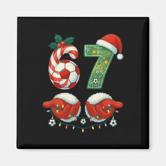 Aimant Joueur de football garçon Number 67 Drip de Noël