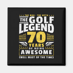 Aimant Joueur de golf 70e anniversaire Golfeur 70 ans