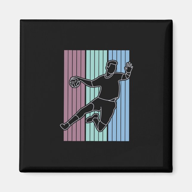 Aimant Joueur de Handball Rétro (Devant)