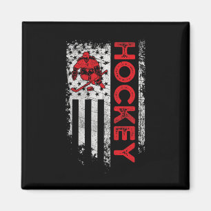 Aimant Joueur de hockey américain Drapeau américain Patri
