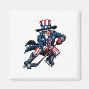 Aimant Joueur de hockey Sam de l'oncle patriotique 4 juil