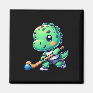 Aimant Joueur de l'équipe de hockey sur gazon de dinosaur