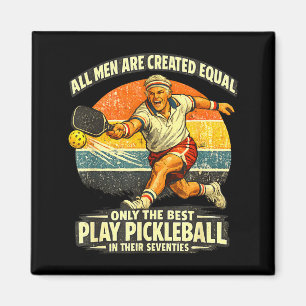 Aimant Joueur de pickleball drôle 70 ans 70 ans