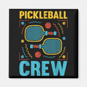 Aimant Joueur de pickleball drôle pickle ball équipage de
