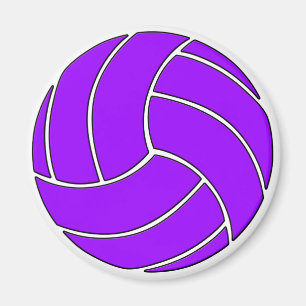 Aimant Joueur/entraîneur de volleyball pourpre personnali