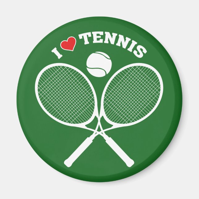 Aimant Joueurs De Tennis, I Love Tennis, Tennis (Devant)